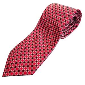 Donald J. Trump‎ Signature Collection Men's Red Silk Necktie 58x3.5 Geometric